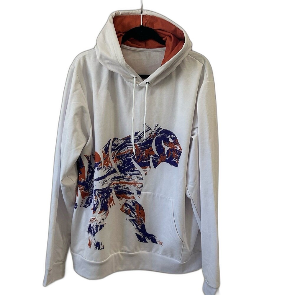 K.Alley Lifestyle Hoodie Sweatshirt Men’s 2XL White Front Back Graphic Pullover